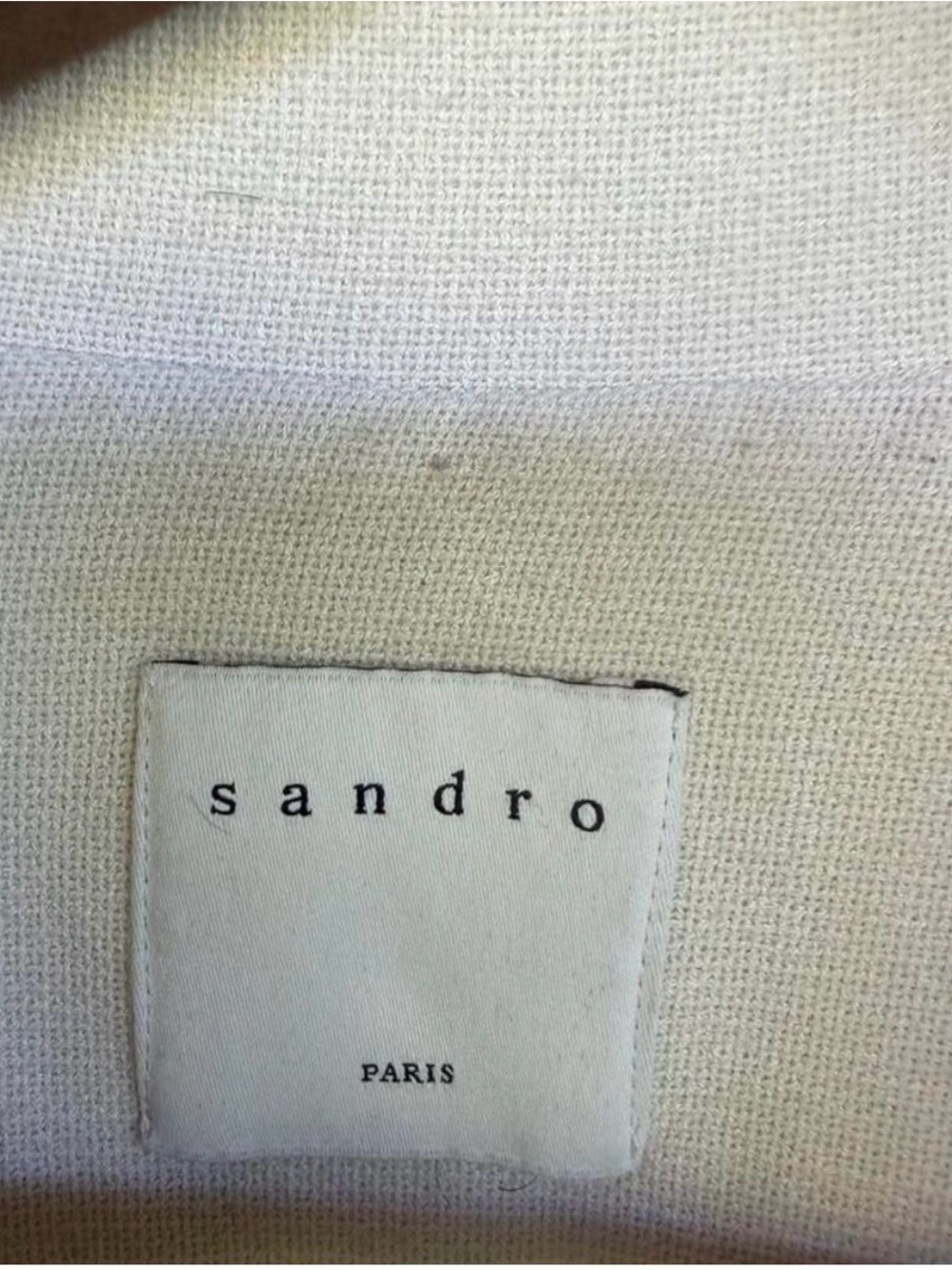 Sandro Men's Short-Sleeve Button-Down Shirt in Cream - Picture 2 of 5